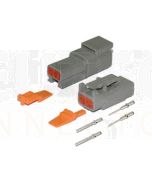 Deutsch DTM2-1/10 Series 2 way Connector Kit with Gold Terminals (10 pack)