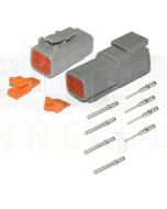 Deutsch DTM4-1/10 Series 4 way Connector Kit with Solid Terminals (10 pack)