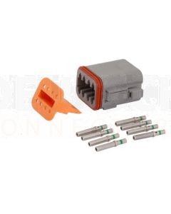 Deutsch DT Series 8 Way Plug Connector Kit with Green Band Contacts