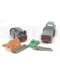 Deutsch DT Series 2 Pin Connector Kit (Green Band)