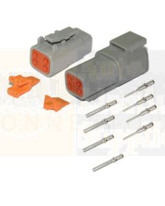 Deutsch DTM4-2/10 series 4 way Connector with Purple Band Terminals (10 pack)