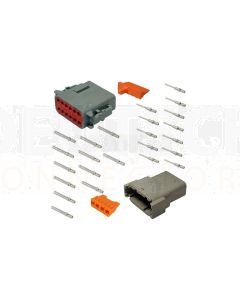 Deutsch DTM12/10 Series 12 way Connector Kit with Gold Terminals (10 pack)
