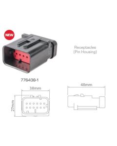 TE Connectivity 776438-1 AMPSEAL 16 12 Circuit Receptacle Connector
