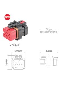 TE Connectivity AMPSEAL 16 776494-1 8 Circuit Plug Connector