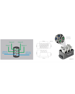 IONNIC CONNKIT-6JUNCTION J1939 Bus Splitter Kit - 4 Branch