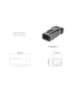 TE AMPSEAL 16 776430-1 3 Circuit Receptacle Connector